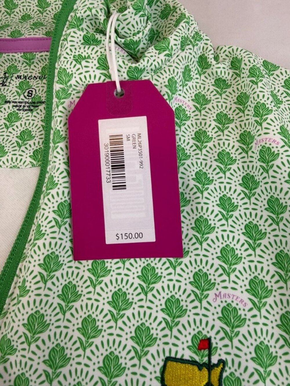 NWT MASTERS MAGNOLIA LANE TECH Official 2026 Women's Green Full Zip Jacket S - Picture 7 of 10